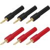 QUARKZMAN 6 Pz Spine Banana 2mm 36A Jack 4mm Connettore Nero & Rosso | Connettori per Cavi Altoparlanti Audio, per Banana