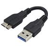 YAODHAOD Cavo Micro USB 3.0，Cavo USB A maschio a Micro B maschio per disco rigido per Seagate, Toshiba Canvio, WD, My Passport ed Elements, Galaxy S5, Note 3 (10CM)