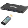 TESmart Switch Matrice HDMI 4K@30Hz 4x4, Switch Matrix Ultra HD, HDCP 1.4, Telecomando IR/RS232/LAN/Pulsante, 4 Memorie di Spegnimento, Preset Utente, Simulatore EDID, Modalità Quad Multi-Viewer