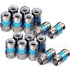 Cabelcon, connettori a compressione F-56 5.1 autoinstallanti blu RG6, 7 mm, nitinol single 16 pezzi Blu