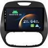 YUNTX [2+64G] Android 15 2 Din Radio con navigazione per Renault Kaptur Captur 2014-2019-[Integrato CarPlay/Android Auto/DSP/GPS/Bluetooth 5.0/WiFi/Controllo del volante/WiFi]-IPS 2.5D 9 Touch screen