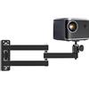 UESDU Supporto da Parete per Proiettore, Supporto Proiettore da Muro con Rotazione a 360° Regolabile con interfaccia a vite da 1/4 per Home Cinema, Sala Giochi, Ufficio