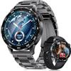 LIGE Smartwatch Uomo con Chiamate Bluetooth, 750 mAh Batteria 1.43 AMOLED Business Smart Watch con Cardiofrequenzimetro,Sonno,123 Modalità Sport IP68 Fitness Tracker per Android IOS (SML21-E)