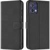 Verco Cover Cellulare, Custodia a libro per Motorola Moto G73 5G, colore: Nero