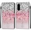 KENHONER Custodia per Samsung Galaxy A56, rosa | Portafoglio Pelle PU, Magnetica, Resistente Agli Urti, Scomparto Carte Credito, Pieghevole, Flip Libro, Motivo