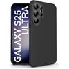 N NEWTOP Cover Compatibile per Samsung Galaxy S25 ULTRA, Custodia TPU SOFT Gel Silicone Ultra Sottile Flessibile Case Posteriore Protezione Fotocamera Anti Urto Guscio Scocca Colorato Thin (Nero)