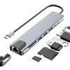 Solryn Adattatore USB C a HDMI, 8 in 1 Hub USB C a RJ45 Ethernet HDMI 4K PD 100W USB 3.0/2.0 Lettore SD/TF, Tipo C Multiporta Dock per MacBook Air/Pro iPad iPhone 15 16 PC