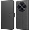Tenphone Custodia protettiva per Xiaomi Redmi 14C, in pelle PU, con scomparti per schede, compatibile con Book (nero)