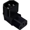 HuaLiSiJi Adattatore da C14 a C13 90 Gradi 10A 250V IEC 320: C14 Spina Maschio a C13 Presa Femmina per Computer, Monitor, Espansione di Potenza (Curvato Verso L'Alto)