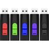 TEWENE Chiavetta USB 4 GB, set di 5 chiavi USB 2.0, chiavetta USB di memoria, flash drive girevole ad alta velocità, archiviazione U disco buono regalo (5 colori: rosso, verde, nero, blu viola)