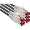1aTTack.de - 5x 2m cavo patch CAT6 S/FTP schermatura PIMF CAT.6 cavo di rete RJ45 cavo Ethernet DSL router LAN switch modem pannello patch - trasparente - 5 pezzi