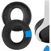 Geekria Cuscinetti auricolari di ricambio in gel di raffreddamento per sport, compatibili con cuffie wireless Sony PlayStation 5 PULSE 3D PS5, con guida video (nero)