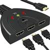 Retoo Splitter HDMI manuale nero con 3 porte, Switch, 3 in 1 Out, HDMI Switcher supporta HD, 4K, 1080P, Fire Stick, MiBox, compatibile con Xbox, PS5, proiettori, monitor, DVD, Blue-Ray