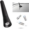 DabbOo Antenna Radio Per Auto Corta Da 6.5 Cm Con 3 Viti M4、M5、M6 Adatta Alla Maggior Parte Dei Veicoli Con Potente Funzione Di Ricezione Fm/Am