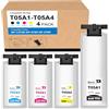 Yongairuink T05A1 T05A2 T05A3 T05A4 Cartucce di ricambio per EPS Workforce Pro WF-C878Ra WF-C878RD3TWFC WF-C878RDTWF WF-C878RTC WF-C879Ra WF-C879RTC (4 pezzi)