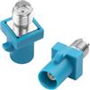 QIANRENON FAKRA Z maschio a SMA femmina antenna coassiale connettore blu acqua FAKRA Z Plug a SMA femmina Auto RF Adattatore Convertitore 0-4GHz 50Ω, per Auto Antenna GPS SDARS 4G/5G