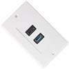 Dioche Hdmi Usb Ethernet Wall Plate Hdmi 2.0 Presa a Muro Usb Crabtree Abs Hdmi Usb3.0 Due in per Pannello a Parete Multimediale INTEGRATO per o Presa Video