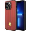 CG MOBILE Ferrari - Custodia per iPhone 14 Pro, in pelle protettiva, resistente e antigraffio, con logo a scatto, assorbimento degli urti e firma