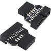 HALJIA 2 adattatori da USB 2.0 a 3.0, reversibili, da USB 2.0 a 9 pin, femmina a 9 pin, per scheda madre USB 3.0 19 pin maschio, connettore intestazione pannello, guscio in plastica per scheda madre