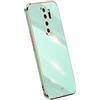 RankOne La Custodia del Telefono è Adatta per Redmi Note 8 Pro (6.53 Inches), Case per Cellulare in Silicone con Telaio Galvanico - Verde