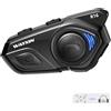 WAYXIN R16 Interfono Moto,interfono casco con Doppio Chip per Multitasking Audio Cuffie ,2 a 6 Motociclisti 1500 m Sistema di Comunicazione, HiFi/Condivisione Musica/FM/Universale/Cancellazione del Rumore