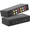 BolAAzuL Convertitore da RCA a HDMI 4 AV (rosso, giallo bianco) in adattatore HDMI out, adattatore audio video composito RCA a HDMI1080P/720P, con telecomando e alimentazione, per Wii/TV/PC/PS3/STB/Xbox VHS