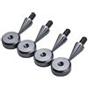 PrecisionGeek® Picchetti per altoparlanti compatti M6 da 10 mm e cuscinetti - grigio anodizzato - cuscinetti 20 mm smussati