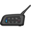 EJEAS V4 Plus Interfono Moto Bluetooth, Casco da Moto Cuffie Bluetooth 5.1 con Riduzione del Rumore FM e CVC per Interfono Full Duplex per 4 Persone (Confezione da 1)