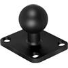 Elitecran Adattatore di Testa a Sfera da 1 Pollice, Base di Montaggio a Sfera con 4 Fori di Montaggio, RAM Mount Base Quadrata con Connettore a Sfera, Supporto per Testa a Sfera 360 per Bicicletta/Moto/GPS
