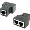 chenyang RJ45 Adattatore splitter Cat6 RJ45 8P8C Presa da 1 a 2 Adattatore connettore splitter di rete Ethernet 2 pz/set