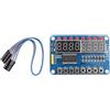 HALJIA Modulo Display LED Digitale TM1638 8-Bit LED Digitale Tubo 8 Chiavi Compatibile con AVR Arduino Braccio