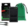 PATONA Premium Caricabatterie LCD USB-C per DMW-BLK22 BLF19 | 1500mA con QC 3.0 e PD 3.0, ricarica rapida da 20W - per Panasonic Lumix DC-S9, S5, G9, GH5, GH6 e GH7