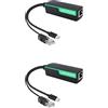 LINOVISION Splitter PoE per Alimentazione e dati Ethernet USB-C (confezione da 2)
