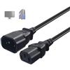 zalati Cavo IEC320 C13 Femmina a C14 Maschio per PC UPS 2M - Nero