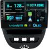 BXLIYER SXAUTO [6GB+128GB] Android 15 IPS Autoradio Per Toyota Aygo/Peugeot 107/Citroen C1 (2005-2014) - Senza fili CarPlay/Android Auto - Camera + MIC - DAB Fast-boot Volante 360-CAM - 2 Din 10.1 Pollici