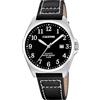 Calypso Orologio Uomo Analogico Cinturino Pelle Nera - Quarzo - Data - Vetro Minerale Resistente - Impermeabile 5 ATM Elegante K5868/4 Basic