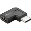 Goobay 45402 Adattatore da USB-C a USB-C 90°, Nero