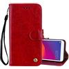 generale compatibile per HUAWEI Y5 (2018)/ HONOR 7S DRA-L01 / DRA-L21 / DRA-L03 / DRA-L23 Custodia COVER case STAND FLIP LIBRO GEL silicone tpu magnetica PORTAFOGLIO eco pelle porta carte (Rosso)