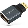 Twozoh 8K Adattatore Mini HDMI a HDMI (1-Pack), 2.1 Mini HDMI maschio a HDMI Femmina Adattatore supporto 8K@60Hz, 4K@Hz, 2K@240Hz