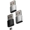 HOYULLI Adattatore USB C Femmina A USB Maschio(3 Pack)Type C Cavo Adattatori OTG 3.0 Tipo C Caricatore Android Convertitore Caricabatterie Tipo C Ricarica Alimentatore Adapter Auto USB-A Accessori tp-usb