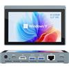 HEIGAOLAPC Mini PC con schermo touch da 5,5 pollici, Win 11 Pro N5100, 8GB RAM 128 GB ROM, uscita doppia 4 K a 60 Hz, HDMI, Type-C, WiFi 5.0
