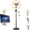 AYIZON Supporto magnetico per webcam per selfie, 26 cm, anello luminoso con supporto da tavolo compatibile con webcam Logitech Brio 500/Brio 300/Brio 100/Brio 4K/C270 C270i C300