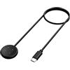 TiMOVO Cavo di Ricarica Compatibile con Google Pixel Watch 3/Pixel Watch 2 e Fitbit Versa4/Versa3/Sense2/Sense/Ace LTE,Cavo di Ricarica Magnetica Veloce da 3,3Ft,Accessori per Pixel Watch 3,Nero,4 Pin