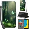 Haninsuze Cover per Samsung Galaxy J6 2018 Custodia Cover Pelle Libro Portafoglio con Porta Carte Magnetica Protezione Antiurto Cuoio Flip Case Custodia Cover per Samsung J6 2018, Farfalla