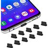 CaseBuy Cover USB C, confezione da 10 tappi antipolvere di tipo C, protezione per porta di ricarica per iPhone 17, 16, 15 Pro Max, Samsung Galaxy S24, S23, S22 Ultra S21 FE S20, Note 20, tutti i dispositivi