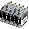Supply Guy 5 Cartucce Per Stampanti compatibile con Brother LC-123 Nero per Brother DCP-J132w DCP-J150 DCP-J152w DCP-J152wr DCP-J172w DCP-J4110dw DCP-J4110w e altro (vedi pagina del prodotto)