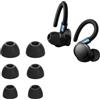 kwmobile 6x Auricolari di ricambio compatibile con Anker Soundcore Sport X20 Gommini sostitutivi in Silicone - 3 Misure - nero