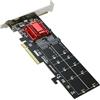 RIITOP Dual M.2 NVMe SSD a PCIe Express 3.1 x8 x16, supporto M-Key M.2 NVMe SSD 22110/2280/2260/2242/2230
