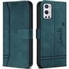 Bravoday Cover per OnePlus 9 PRO 5G / OnePlus 9 PRO 5G, Flip Custodia in Pelle PU Portafoglio Custodia per OnePlus 9 PRO 5G / OnePlus 9 PRO 5G, con Slot per Schede, Verde
