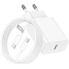 BLITEZZ Caricatore USB C 30W con Cavo USB-C da 2m, Ricarica Rapida per iPhone 17/16/15, Samsung Galaxy S25/S24/S23/S22/S21,iPad Pro, PD 3.0 Rapido Caricabatterie USB Tipo C Presa Alimentatore Adattatore Spina